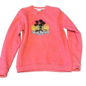 Pink Seal Beach sweatshirt with palm trees #beachvibes